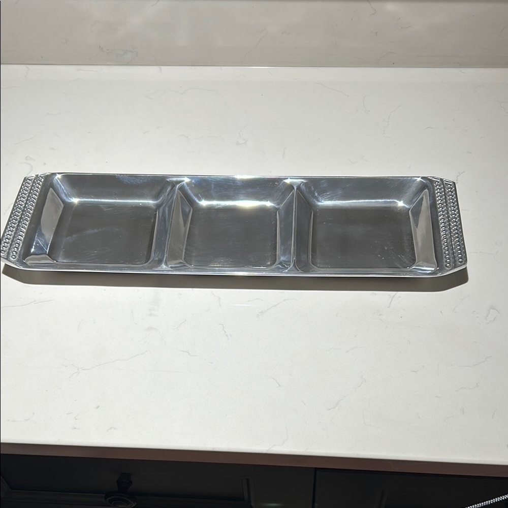 Wilton Armetale Silver Divided Serving Tray